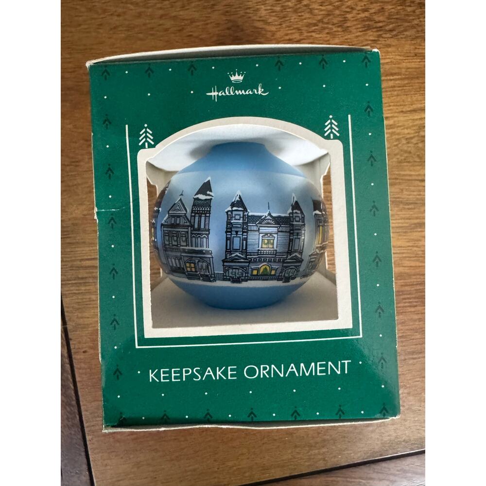 Hallmark 1985 Glass Christmas Ornament New Home Keepsake Vintage - Picture 6 of 10